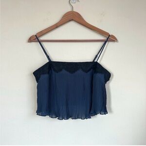 Free People Lace Pleated Cropped Camisole